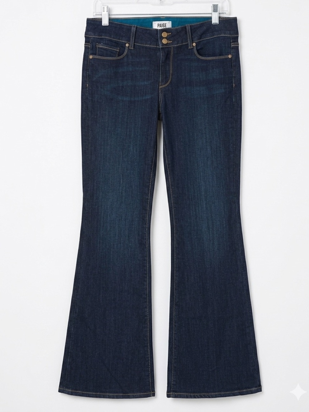 PAIGE Hidden Hills Petite Carson Bootcut Dark Wash Jeans Size 33P/ 31 Inseam